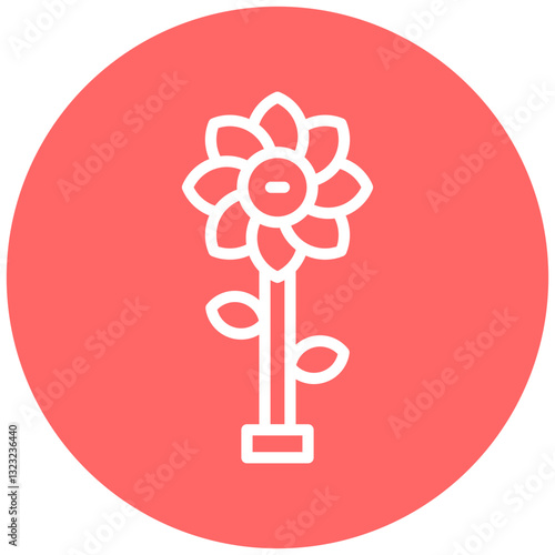 Virtual Flowers Vector Design Icon Style