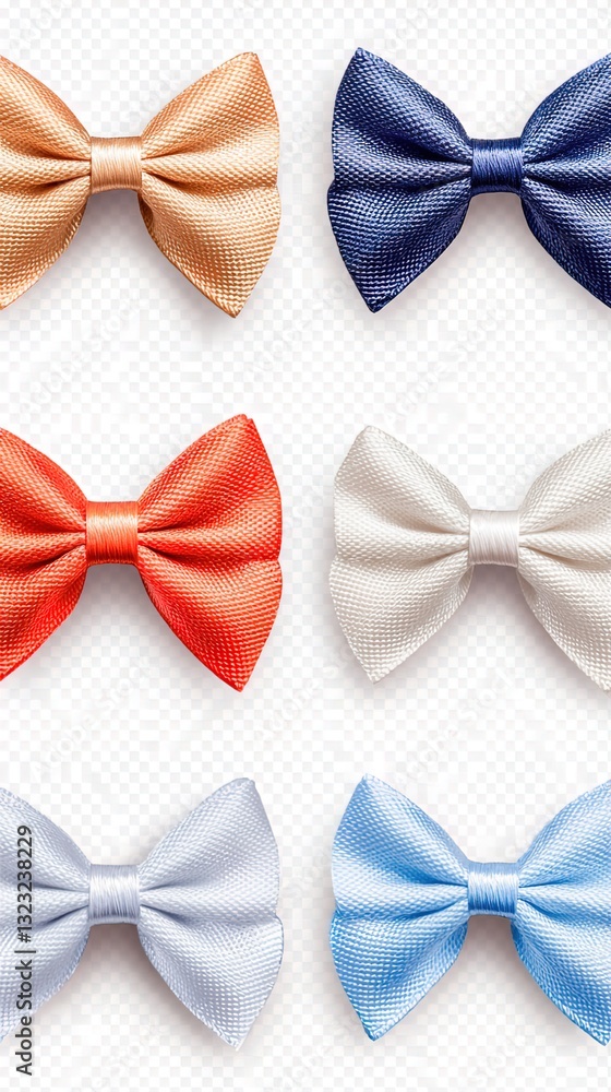 Set of Colorful gift bows in various styles isolate Set of Colorful gift bows in various styles isolate