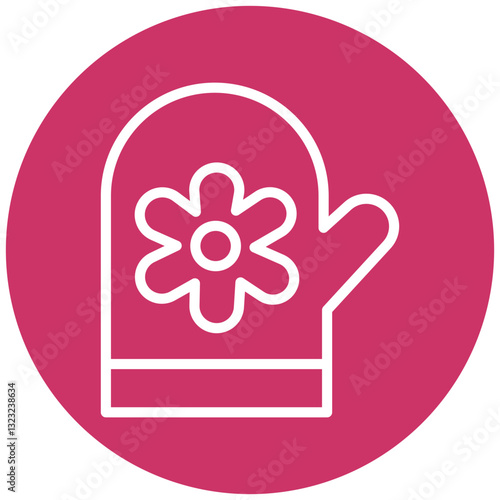 Vector Design Oven Mittens Icon Style