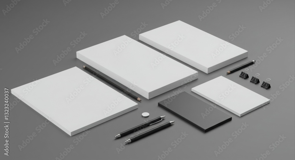 Branding Mockup: Stationery Set. Branding Mockup: Stationery Set.