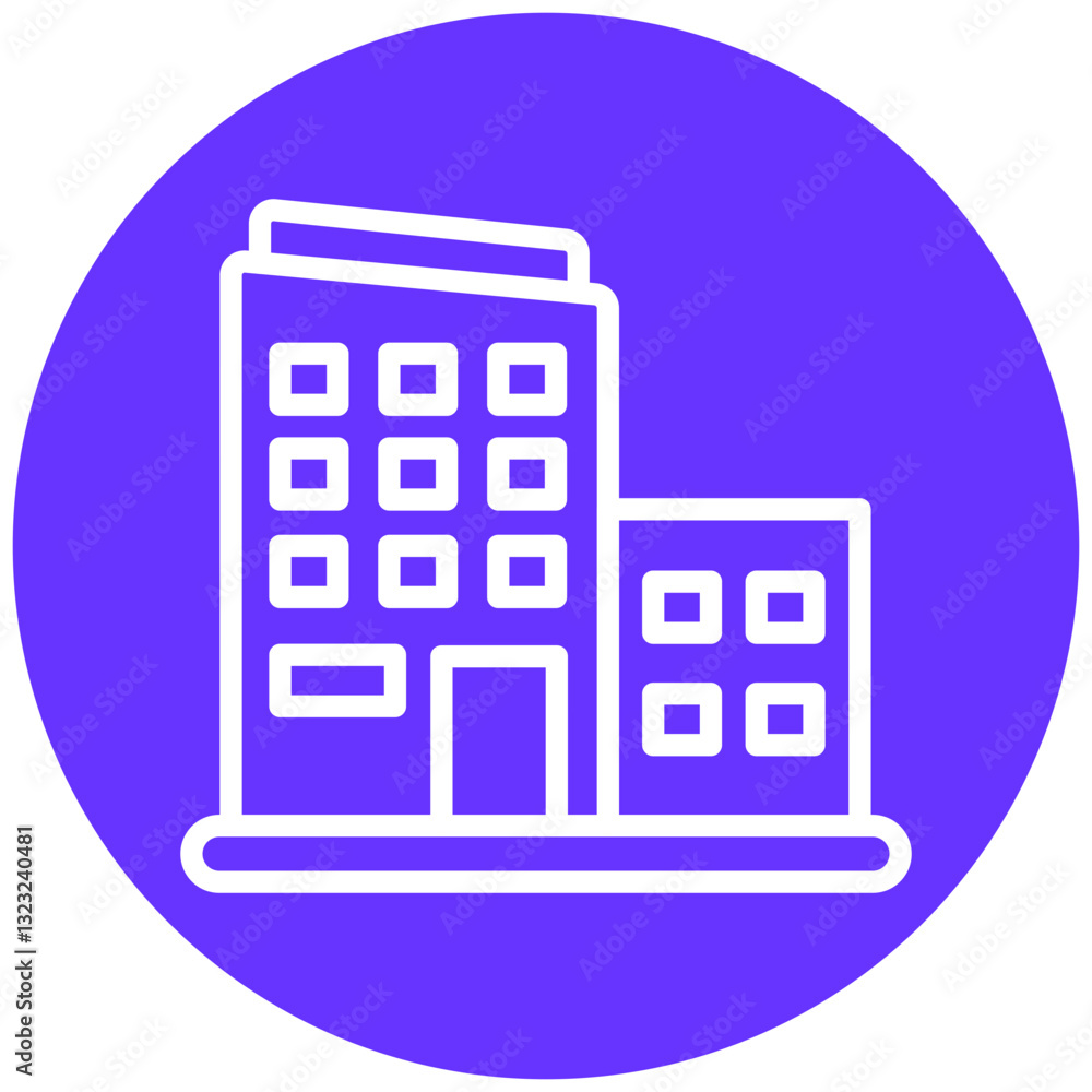 Vector Design Office Building Icon Style Vector Design Office Building Icon Style