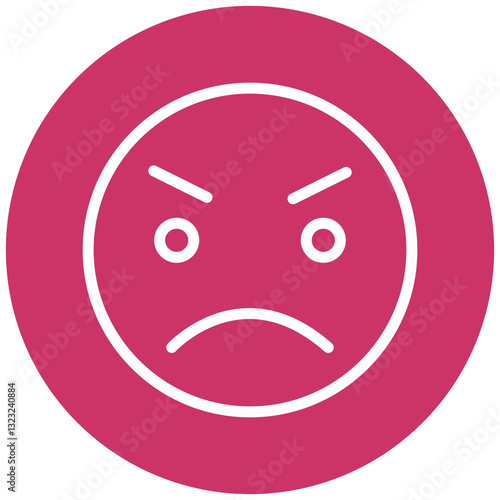 Vector Design Angry Icon Style