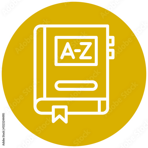 Vector Design Dictionary Icon Style