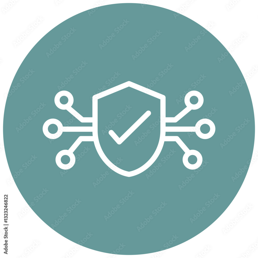 Vector Design Cyber Security Icon Style Vector Design Cyber Security Icon Style