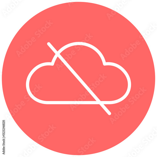 Vector Design Cloud Inaccessible Icon Style