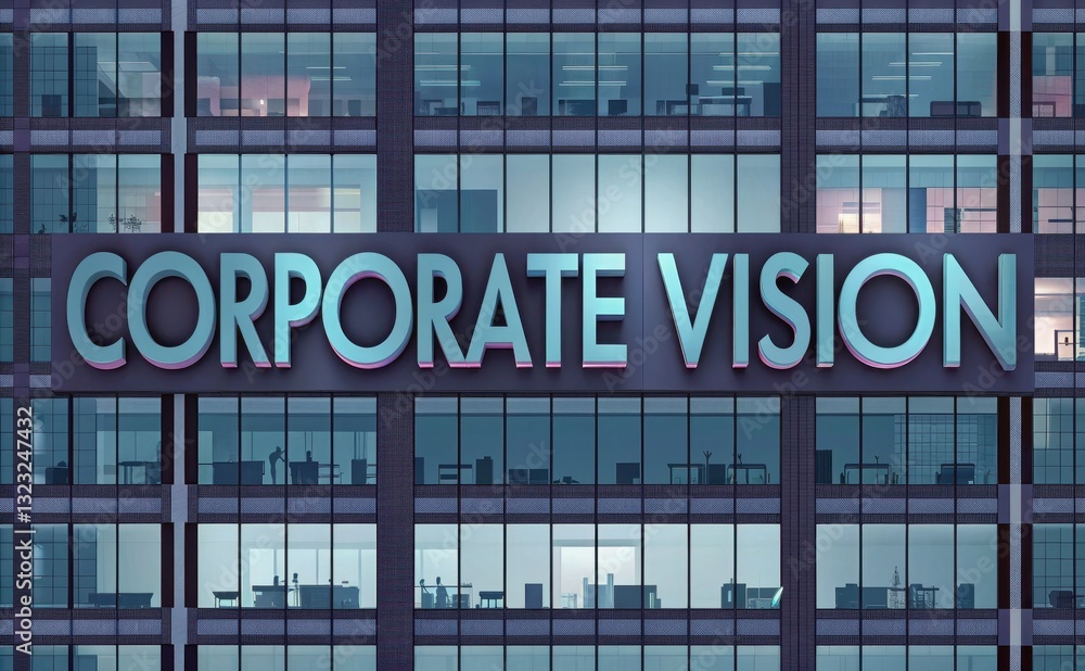 A modern office building showcasing the words A modern office building showcasing the words
