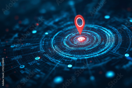 Customer relationship management concept. Graphic illustration of customer profiles connected to a target, representing customer relationship management and targeted marketing strategies