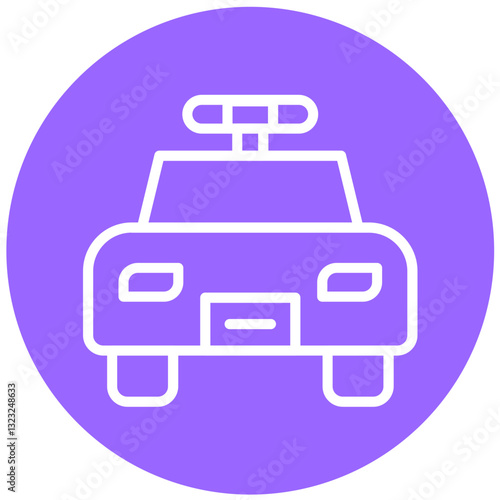 Vector Design Police Car Icon Style