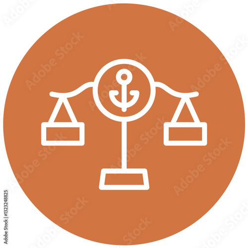 Vector Design Maritime Law Icon Style