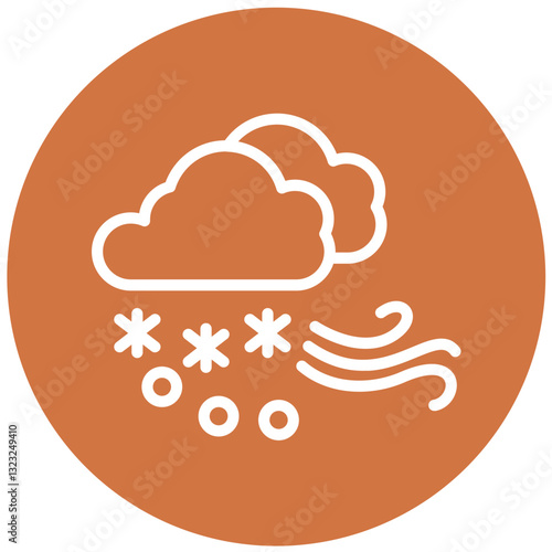 Vector Design Snowstorm Icon Style