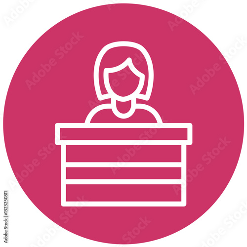Vector Design Receptionist Icon Style