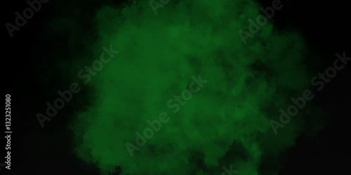 Violet dramatic smoke smoky illustration misty fog cumulus cloud modern vibrant grunge texture. Vector cloud reflection of neon smoke exploding design element. Colorful black and GREEN granite.