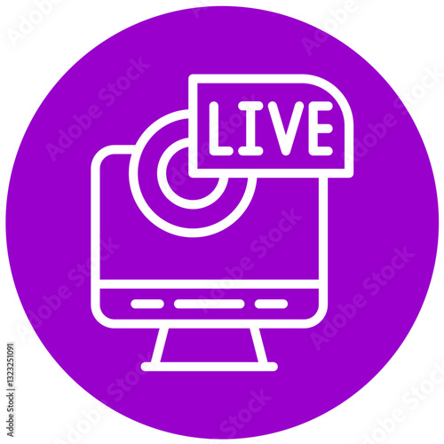 Vector Design Live Stream Icon Style