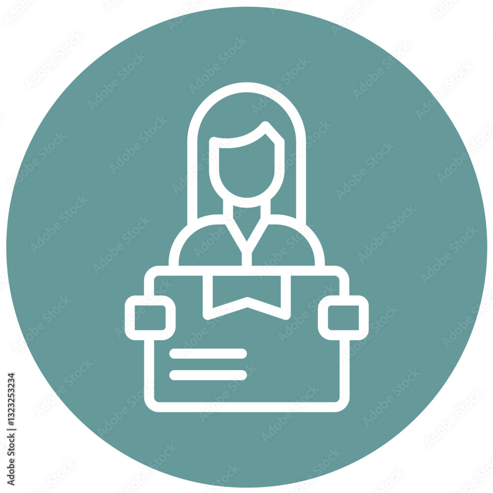 Vector Design Delivery Women Icon Style Vector Design Delivery Women Icon Style