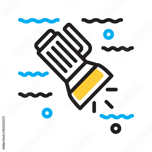 фотографія Vector multi color icon for Diving light