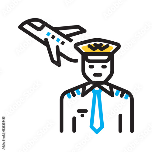 Vector multi color icon for Pilot