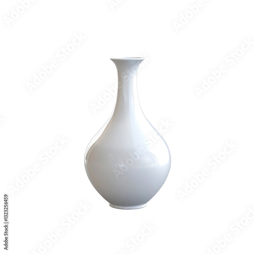 Elegant White Porcelain Vase, Modern Home Decor, Minimalist Design