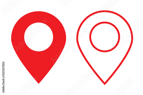 Free Download Location or map pin icon symbol. flat vector illustration - GFXLoad