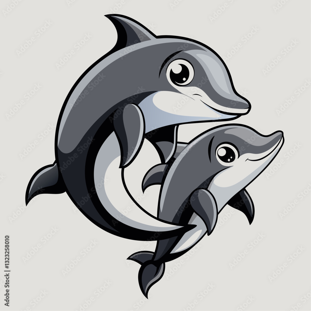 Fototapeta premium dolphin isolated on white