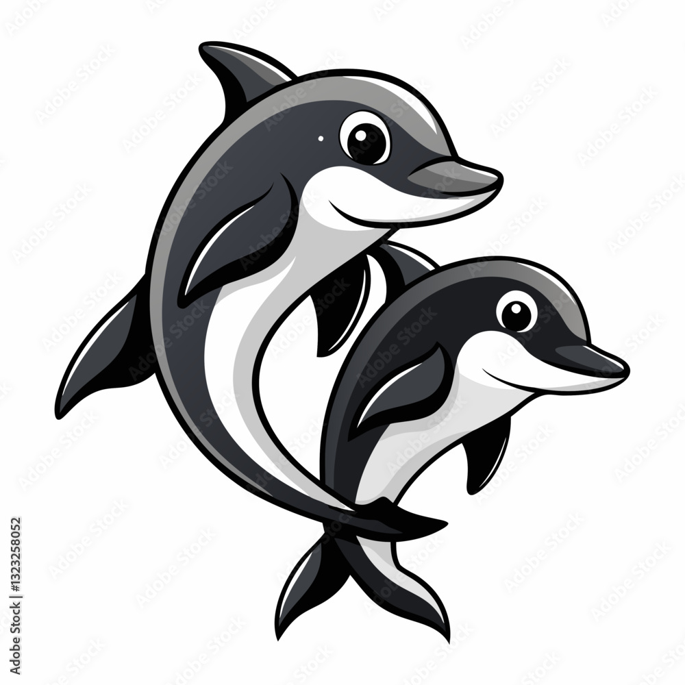 Obraz premium dolphin isolated on white