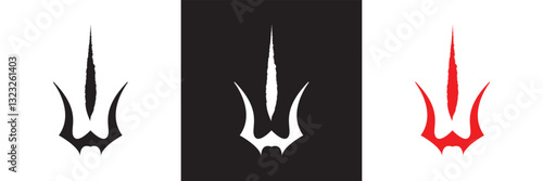 Shiva Mahadev Red Tilak icon.  Maha Shivratri Hindu Festival . Vector illustration. isolated on white and black background. EPS 10