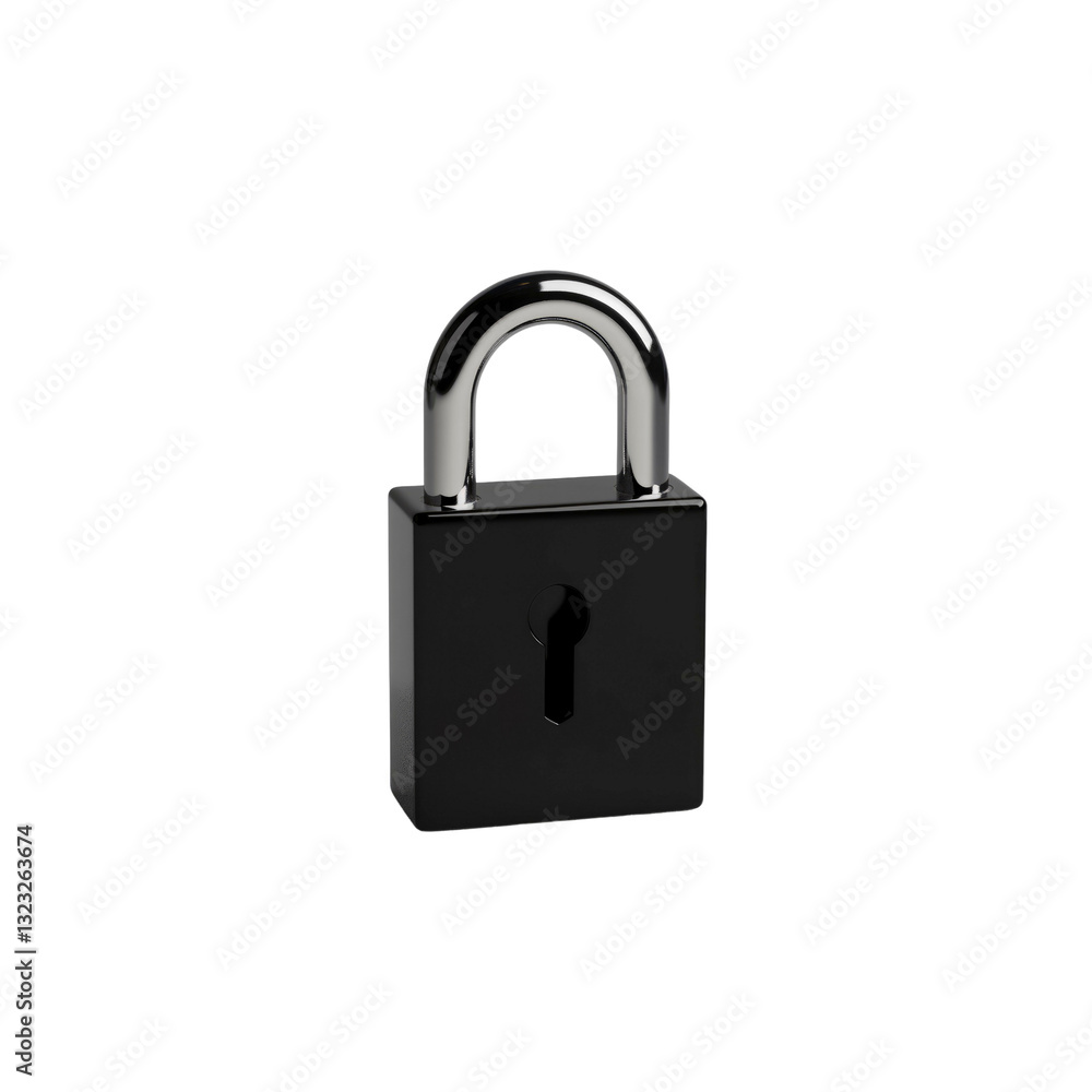 Black Padlock with Silver Shackle - Security and Privacy Concept Black Padlock with Silver Shackle - Security and Privacy Concept