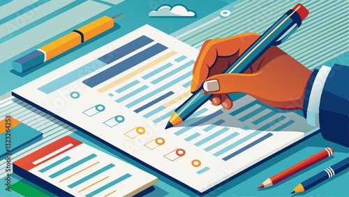 Close-up of Hand using writing pen with questionnaire or paperwork survey question filling in business company personal information form checklist document.