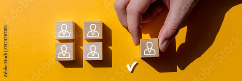 Obraz na płótnie Employee Selection and Recruitment, recruitment, hiring process, employee selection, HR, human resources, talent acquisition, job hiring, candidate selection, business decision, recruitment strategy. w salonie