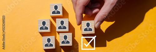 Obraz na płótnie Employee Selection and Recruitment, recruitment, hiring process, employee selection, HR, human resources, talent acquisition, job hiring, candidate selection, business decision, recruitment strategy. w salonie