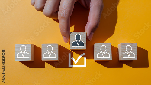 Obraz na płótnie Employee Selection and Recruitment, recruitment, hiring process, employee selection, HR, human resources, talent acquisition, job hiring, candidate selection, business decision, recruitment strategy. w salonie