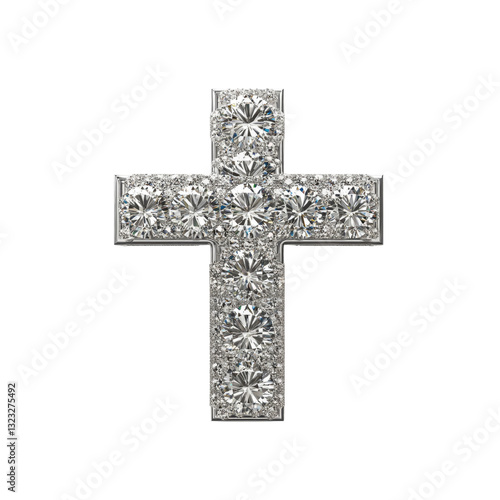 Diamond-Encrusted Cross Pendant Luxury Religious Jewelry
