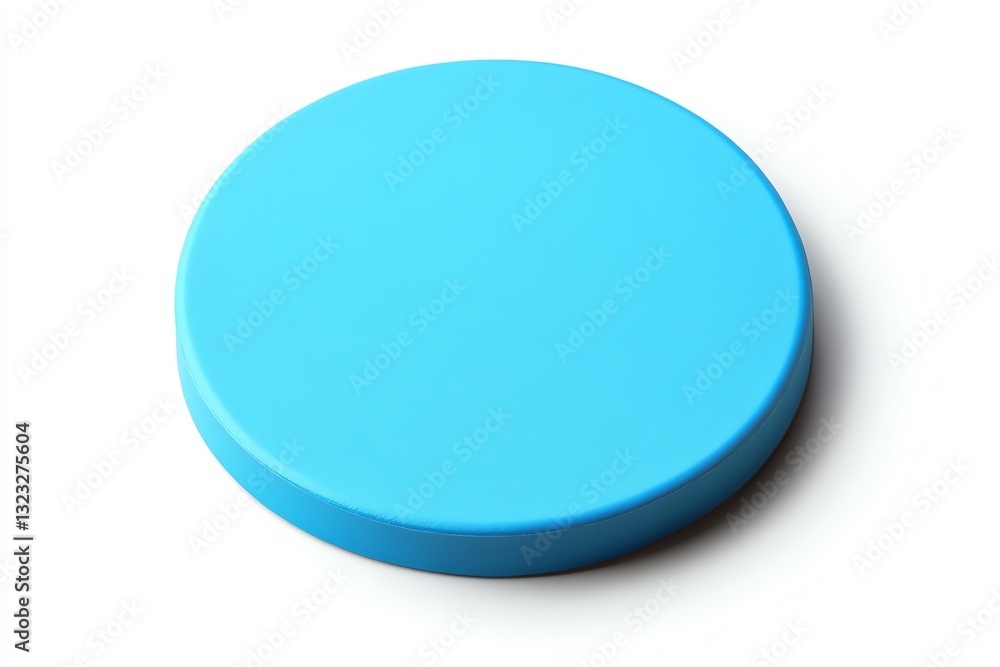 Isolated Blue Circle Object on White Background Clean Studio Shot Isolated Blue Circle Object on White Background Clean Studio Shot
