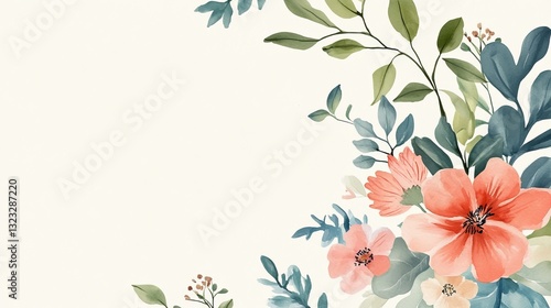 Delicate Watercolor Floral Arrangement