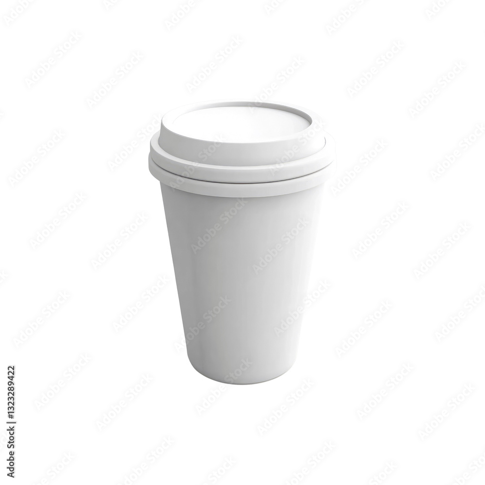 Blank White Disposable Coffee Cup with Lid Mockup Blank White Disposable Coffee Cup with Lid Mockup