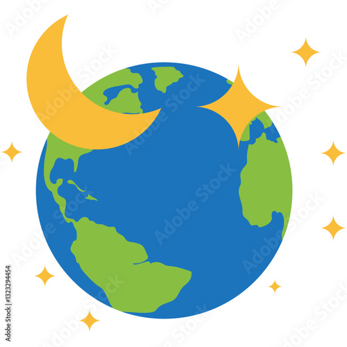 Earth Hour Illustration