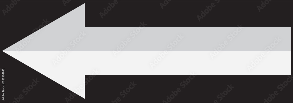3D long arrow icon in black background . 1176 3D long arrow icon in black background . 1176