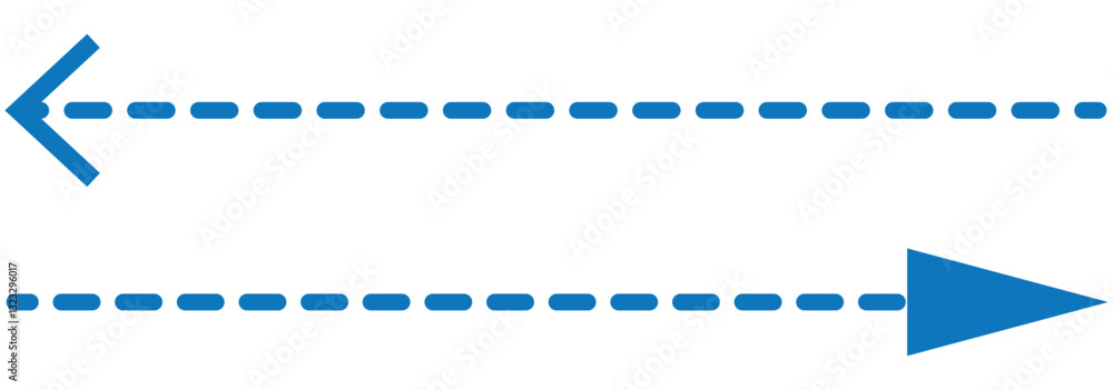 Long straight dashed line double arrow set . 1176 Long straight dashed line double arrow set . 1176