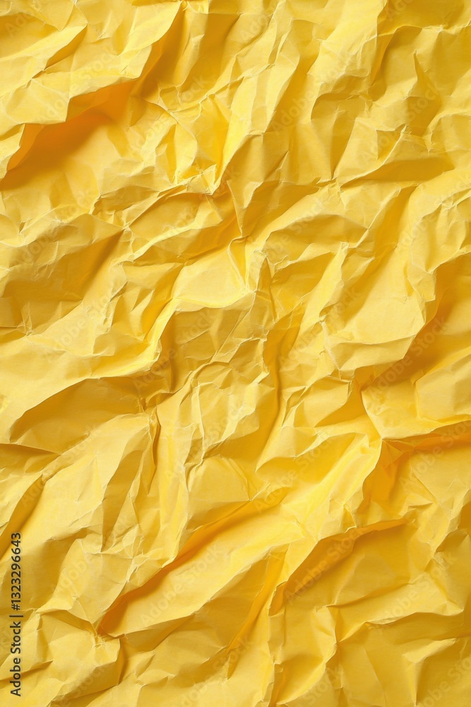 Abstract Crumpled Yellow Paper Texture Background Abstract Crumpled Yellow Paper Texture Background
