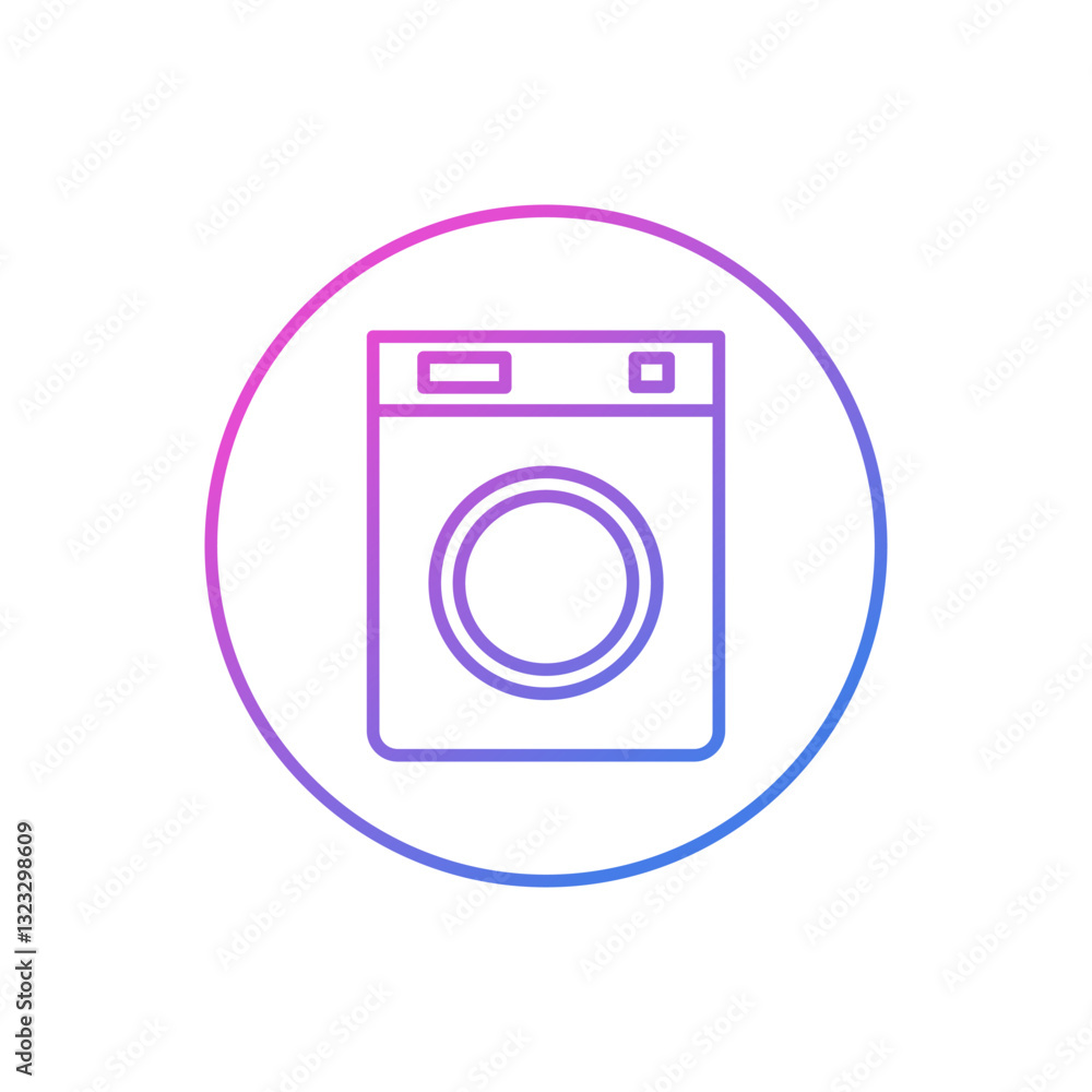 flat design washing machine vector icon flat design washing machine vector icon