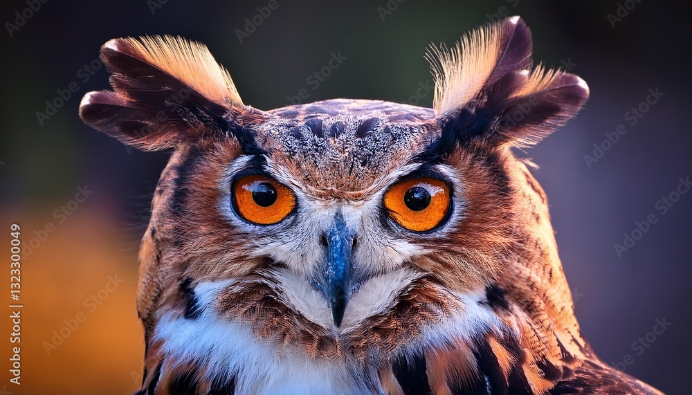 Fototapeta premium multicolored eagle owl