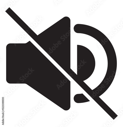 Sound Off Icon Vector. Speaker icon vector. Sound volume mute. Loudspeaker icon vector . 1176