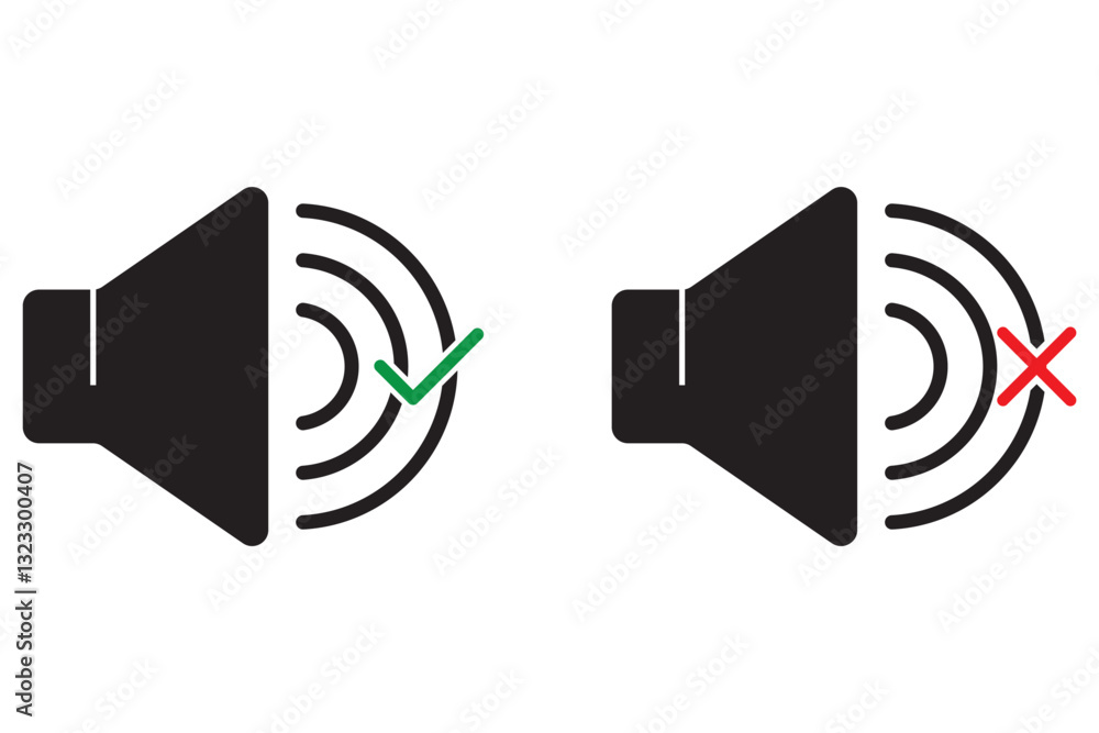 Mute sound icon Simple outline vector logo . 1176 Mute sound icon Simple outline vector logo . 1176