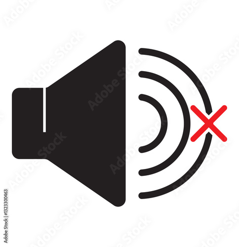 Sound Off Icon Vector. Speaker icon vector. Sound volume mute. Loudspeaker icon vector . 1176