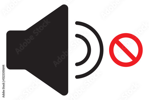 Sound Off Icon Vector. Speaker icon vector. Sound volume mute. Loudspeaker icon vector . 1176