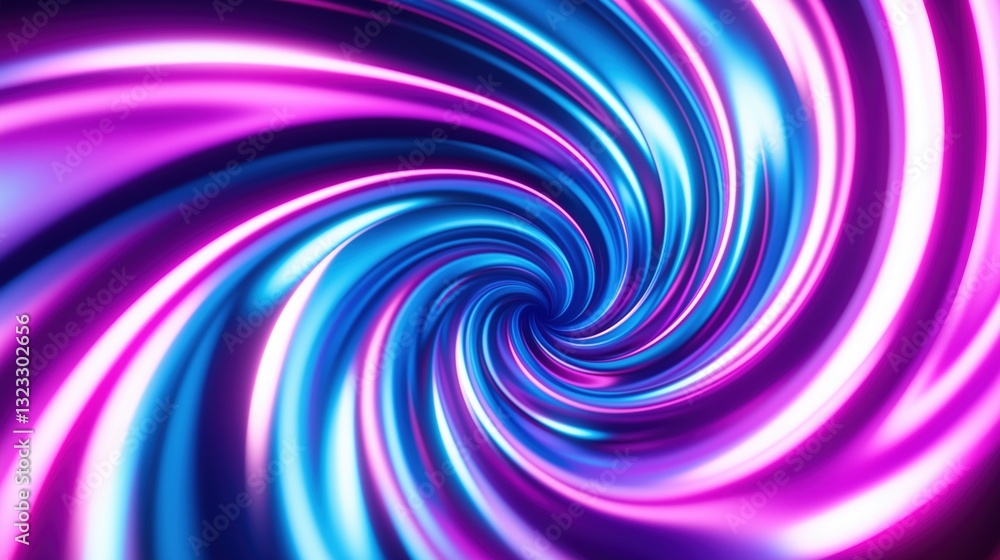 Obraz premium Vibrant Fractal Spiral in Bright Colors