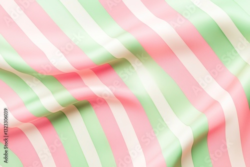 Obraz na płótnie Pastel pink and green stripes creating a cute flow. w salonie