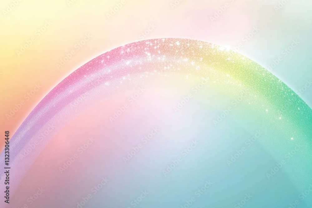 Pastel rainbow tones fading into a light gradient.