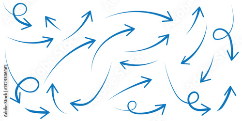 Curved arrow icons. curved arrows set. arrow symbol collection. vector . 1176