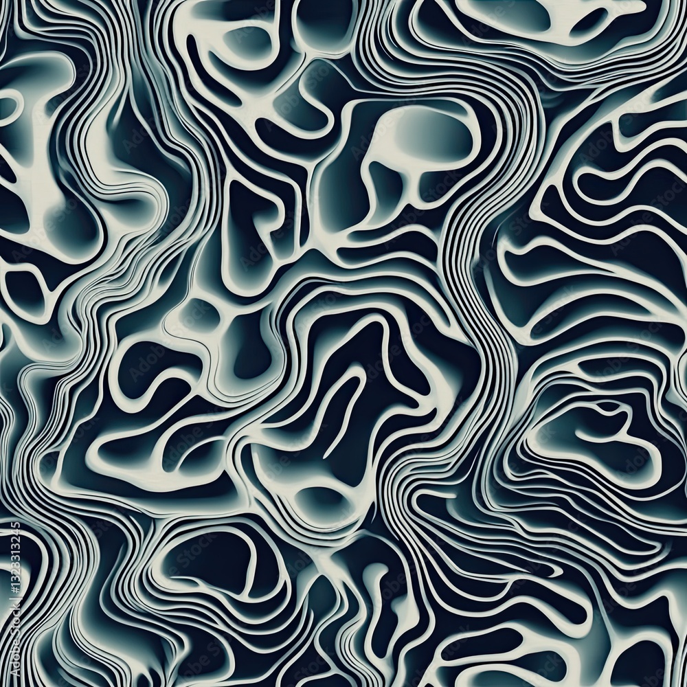 Fototapeta premium Abstract Seamless Pattern Rippled Wave Textures for Design Projects