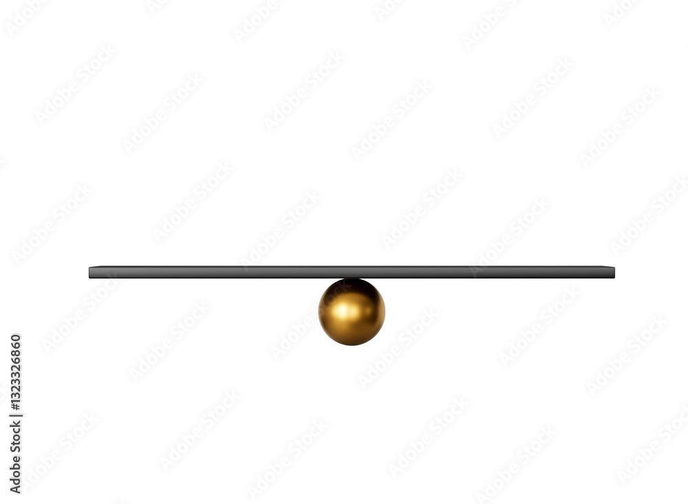 A Black Balanced Seesaw On Shiny Golden Fulcrum Symbolizes Leverage And Equilibrium 3D Illustration A Black Balanced Seesaw On Shiny Golden Fulcrum Symbolizes Leverage And Equilibrium 3D Illustration